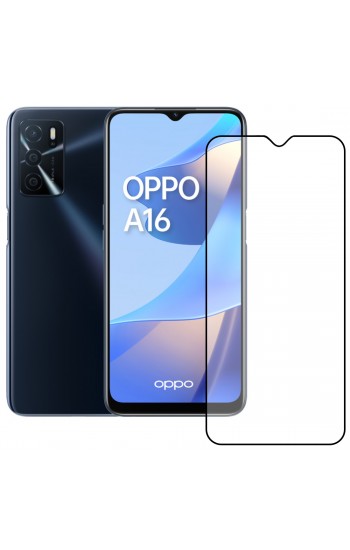 Bufalo Oppo A16 Ekran Koruyucu 5D Temperli Cam Siyah…