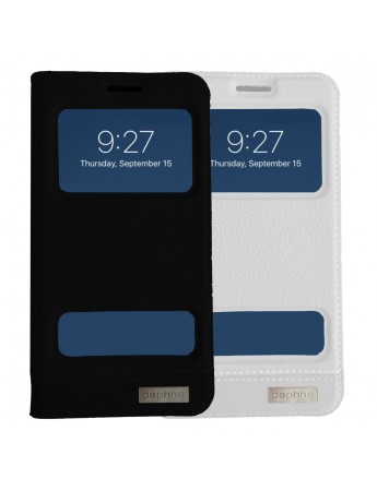 Daphne iPhone 6 Plus / 6S Plus Deri Gizli Mıknatıslı Pencereli Kılıf