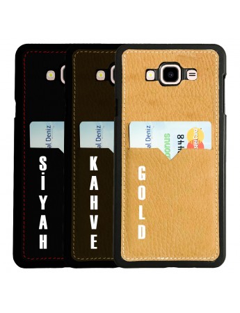 Daphne Samsung J1 (J100) Kılıf Deri Kartlıklı Arka Kapak