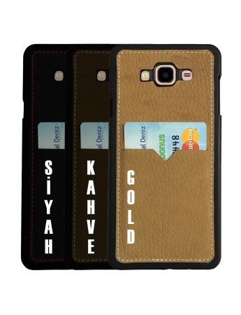 Daphne Samsung J3 2016 J320 Kılıf Deri Kartlıklı Arka Kapak