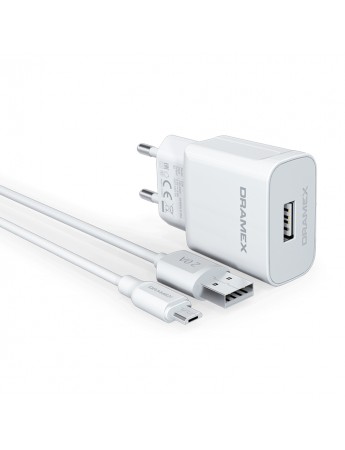 Dramex D26M Şarj Aleti Micro USB Kablolu Set 2.6A