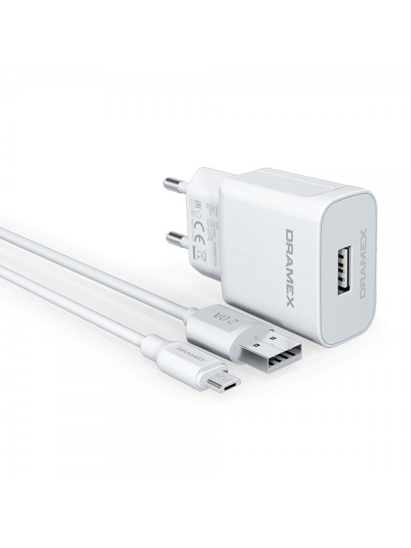 Dramex D26M Şarj Aleti Micro USB Kablolu Set 2.6A…