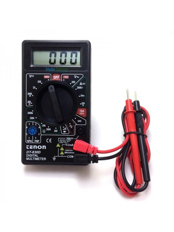 DT-830D Dijital Ölçü Aleti Avometre Akım Voltaj Direnç Ölçer Mu…
