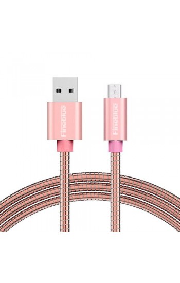 Fineblue Metal Sargı Micro USB Hızlı Şarj ve USB Data Kablo F-C05 Rose…