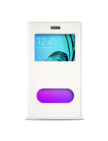 FitCase Dolce Galaxy A3 2016 Gizli Mıknatıslı Pencereli Kılıf Beyaz