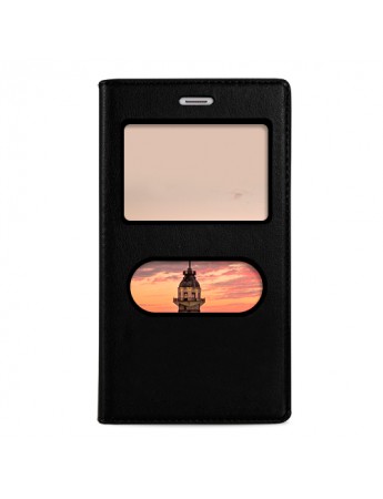 FitCase Dolce Venus V3 5010 Gizli Mıknatıslı Pencereli Kılıf Siyah