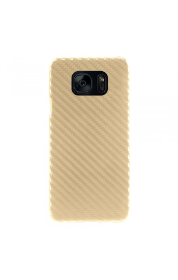 FitCase Galaxy S7 EDGE (G935) Carbon Desen Arka Kapak Gold…