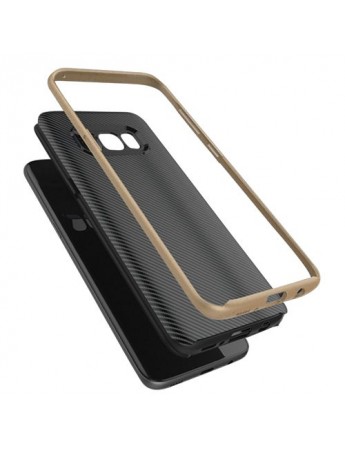 FitCase Galaxy S8 Plus (G955) 2in1 Carbon Desen Arka Kapak Gold