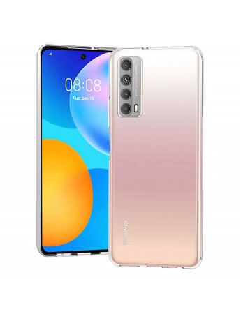 FitCase Huawei P Smart 2021 Kılıf Kamera Korumalı Silikon Şeffaf Arka Kapak