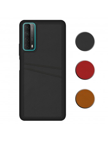 FitCase Huawei P Smart 2021 Kılıf Proda Deri Çift Kartlık Cepli Kapak