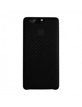 FitCase Huawei P9 Carbon Desen Arka Kapak Siyah