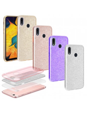 FitCase Huawei Y7 2019 3in1 Simli Silikon Arka Kapak