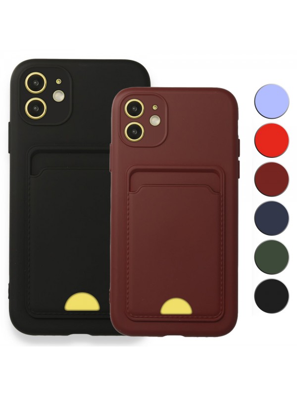 FitCase iPhone 11 Cardy Soft Delikli Kartlık Cepli Silikon Kapak…