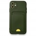 FitCase iPhone 11 Cardy Soft Delikli Kartlık Cepli Silikon Kapak