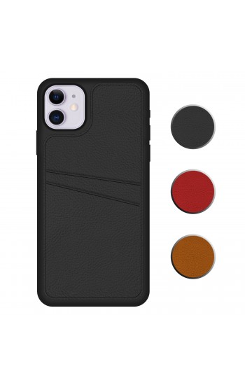 FitCase iPhone 11 Kılıf Proda Deri Çift Kartlık Cepli Kapak…
