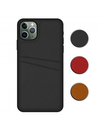FitCase iPhone 11 Pro Kılıf Proda Deri Çift Kartlık Cepli Kapak