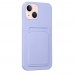 FitCase iPhone 13 Mini Cardy Soft Kartlık Cepli Silikon Kapak