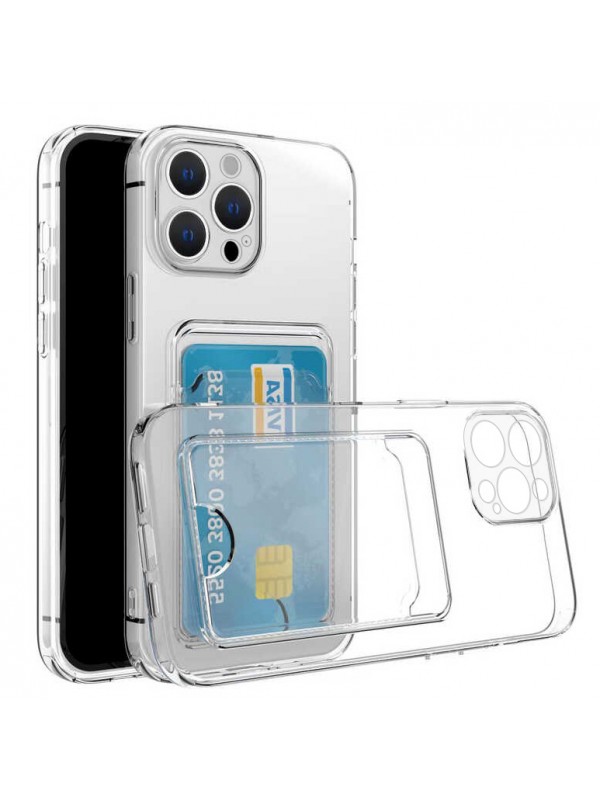FitCase iPhone 14 Pro Kılıf Cardy Şeffaf Kartlık Cepli Kapak…