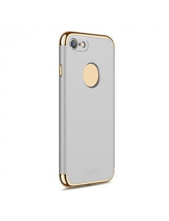 FitCase iPhone 7 / 8 Kılıf Golden Frame Arka Kapak Gri