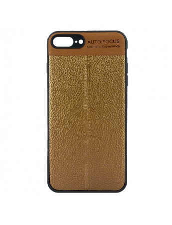 FitCase iPhone 7-8 Plus Auto Focus Silikon Arka Kapak Kahverengi