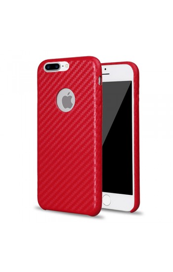 FitCase iPhone 7-8 Plus Carbon Desen Arka Kapak Kırmızı…