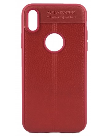 FitCase iPhone X / XS Auto Focus Silikon Arka Kapak Kırmızı