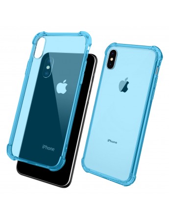FitCase iPhone X/XS Rugged Silikon Arka Kapak Mavi