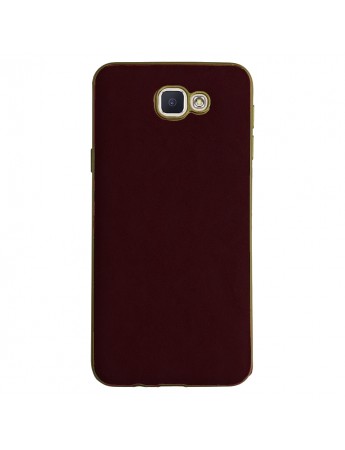 FitCase Kadife Laser Galaxy J5 Prime (G570) Silikon Arka Kapak Bordo
