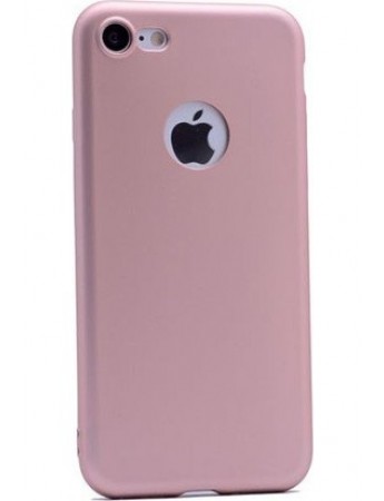 FitCase Kadife Laser iPhone 7-8 Silikon Arka Kapak Pembe