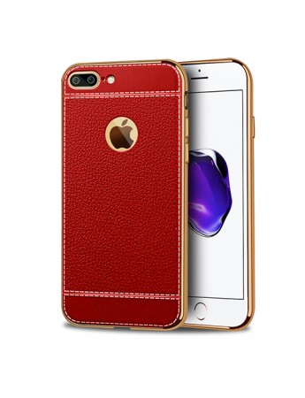 FitCase Laser Elegant iPhone 7-8 Plus Silikon Arka Kapak Kırmızı