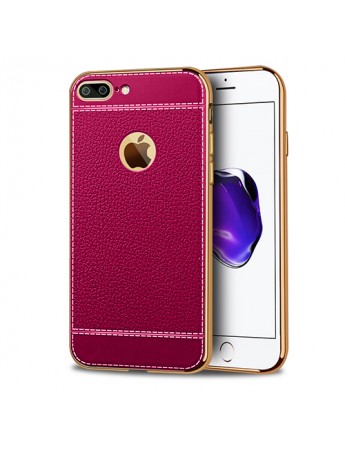 FitCase Laser Elegant iPhone 7-8 Plus Silikon Arka Kapak Pembe