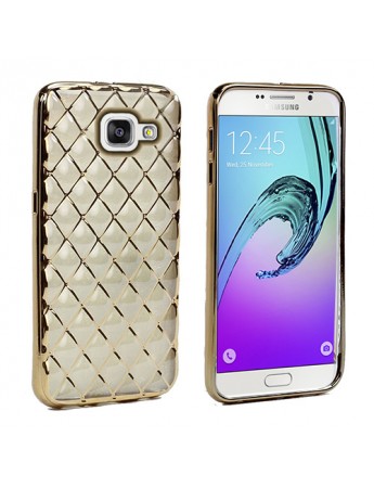 FitCase Laser Galaxy A7 2016 (A710) Baklava Desenli Gold