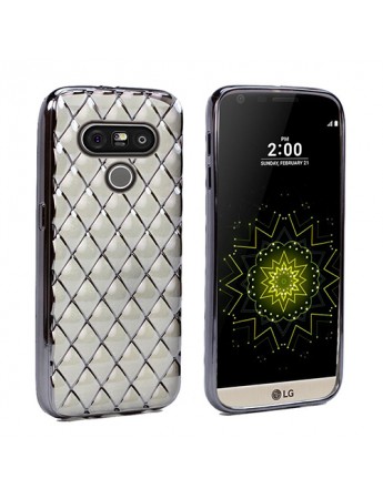 FitCase Laser LG G5 H850 Baklava Desenli Silver