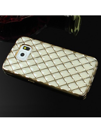 FitCase Laser Samsung S6 (G920) Baklava Desenli Gold