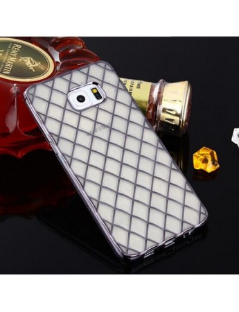FitCase Laser Samsung S6 (G920) Baklava Desenli Silver