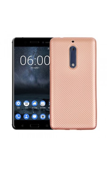 FitCase Nokia 5 Carbon Desen Arka Kapak Rose Gold…