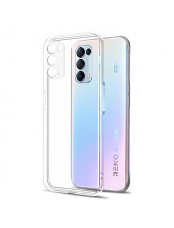 FitCase Oppo Reno 5 Kılıf Kamera Korumalı Silikon Şeffaf Arka Kapak