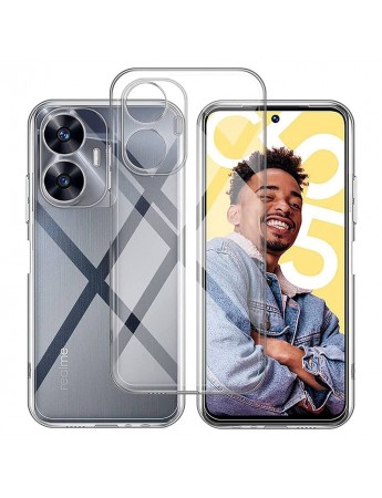 FitCase Realme C55 Kılıf Kamera Korumalı Silikon Şeffaf Arka Kapak