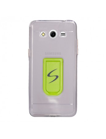 FitCase Samsung Core 2 G355 Standlı TPU Kılıf Şeffaf