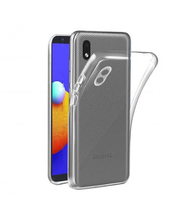 FitCase Samsung Galaxy A01 Core (A013) Kılıf Kamera Korumalı Silikon Şeffaf Arka Kapak