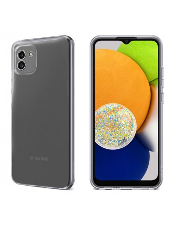 FitCase Samsung Galaxy A03 Kılıf Kamera Korumalı Silikon Şeffaf Arka Kapak