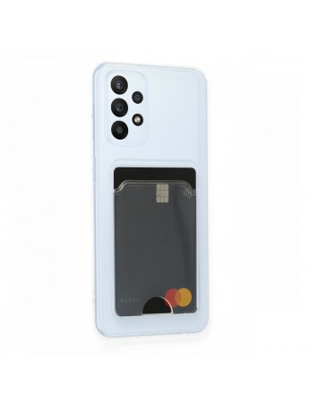 FitCase Samsung Galaxy A23 Kılıf Cardy Şeffaf Kartlık Cepli Kapak