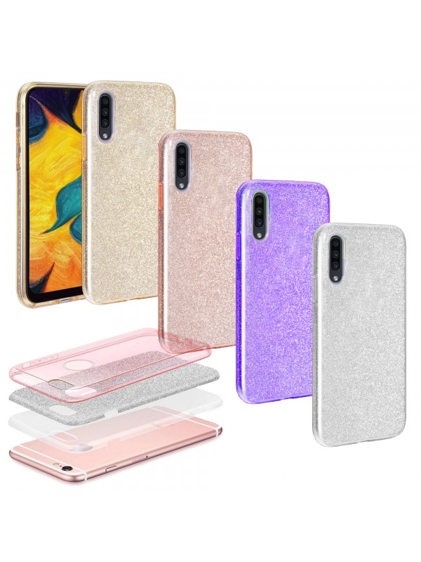 FitCase Samsung Galaxy A30S (A307) 3in1 Simli Silikon Arka Kapak-Kıl…