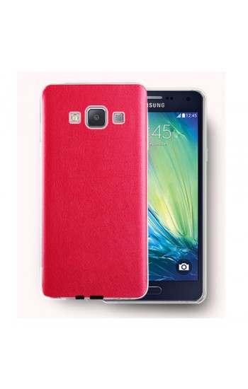 FitCase Samsung Galaxy A7 (A700) Kılıf Deri Dokulu Arka Kapak Kırmızı…