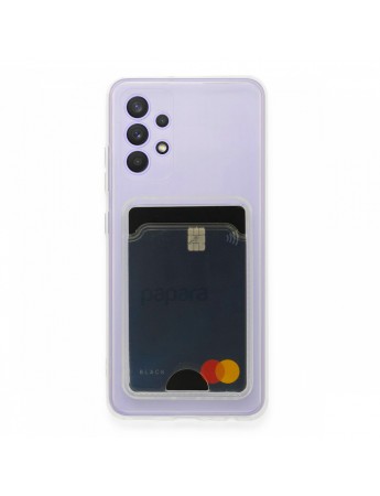 FitCase Samsung Galaxy A73 5G Kılıf Cardy Şeffaf Kartlık Cepli Kapak