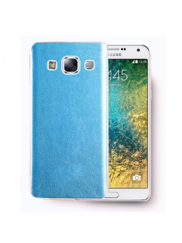 FitCase Samsung Galaxy E7 (E700) Kılıf Deri Dokulu Arka Kapak Mavi…