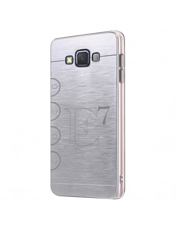 FitCase Samsung Galaxy E7 (E700) Metal TPU Arka Kapak Gri