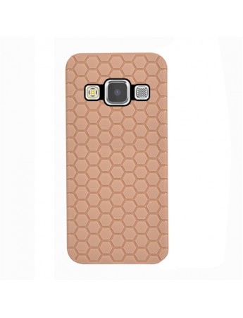 FitCase Samsung Galaxy E7 (E700) TPU Beehive Serisi Arka Kapak Gold