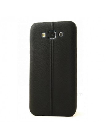 FitCase Samsung Galaxy E7 (E700) Ultra İnce Dikişli TPU Arka Kapak Siyah