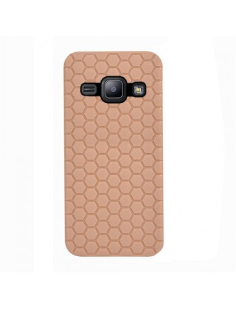 FitCase Samsung Galaxy J1 (J100) TPU Beehive Serisi Arka Kapak Gold